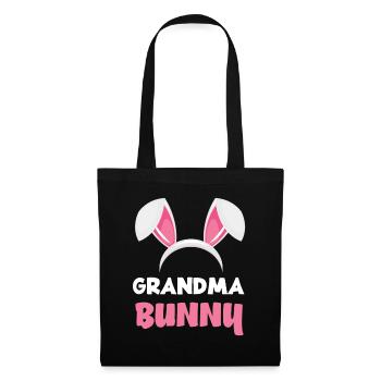 Grand-mère lapin de Pâques oreilles de lapin Pâques - Sac en tissu - noir - Devant