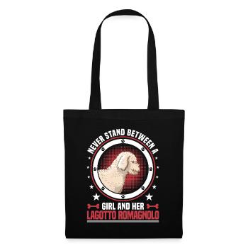 Girl and her Lagotto Romagnolo water dog - Tote Bag - black - Front