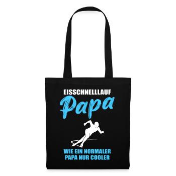 Eisschnelllauf Papa Cool Geschenk - Stoffbeutel - Schwarz - Vorne