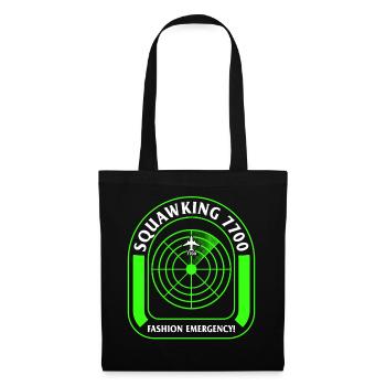 Chemise d’aviateur, Squawking 7700 Fashion Emergency - Sac en tissu - noir - Devant