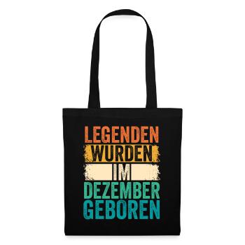 Les légendes sont nées en décembre - Sac en tissu - noir - Devant
