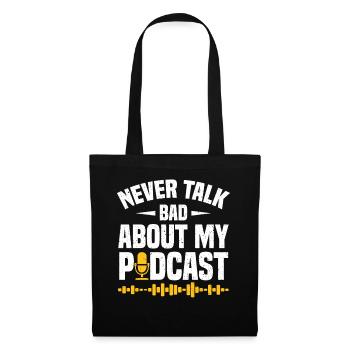 Podcaster Podcast - Sac en tissu - noir - Devant