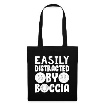 Joueur de pétanque Joueur de boccia - Facilement distraire - Sac en tissu - noir - Devant
