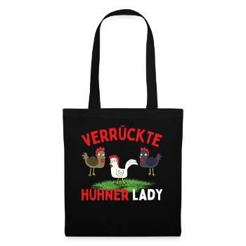 CRAZY CHICKENS LADY Funny Farmer Chickens - Tote Bag - black - Front