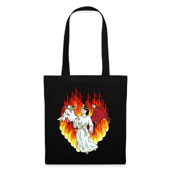Enfer ardent au-delà de l’ange Satan horreur diable - Sac en tissu - noir - Devant