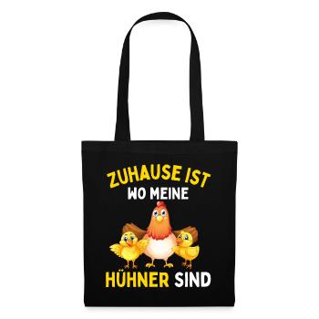 J’AIME JUSTE LES POULETS ! D’ACCORD? Drôles de poulets - Sac en tissu - noir - Devant