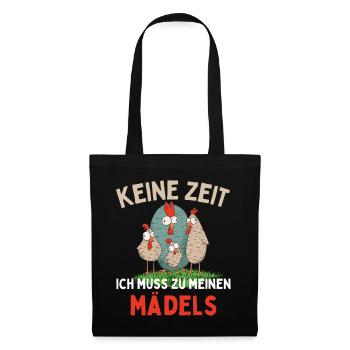 NO TIME! I HAVE TO GO TO MY GIRLS! Chickens - Tote Bag - black - Front