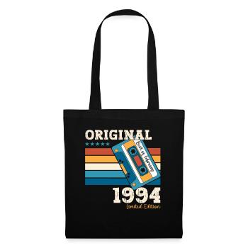 30e anniversaire mari février Vintage 1994 Cassette - Sac en tissu - noir - Devant