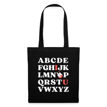ABC I love you Kids Bunny Valentine's Day - Tote Bag - black - Front