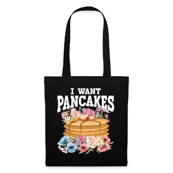 Amoureux des crêpes Les enfants je veux des crêpes - Sac en tissu - noir - Devant