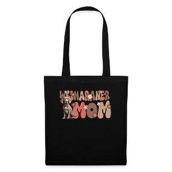 Weimaraner Groovy Weimaraner Mom - Stoffbeutel - Schwarz - Vorne