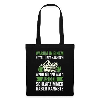 Camper Caravan Motorhome Camping Camping - Tote Bag - black - Front