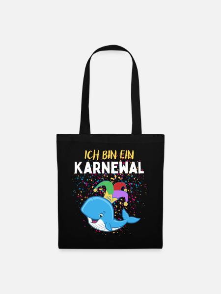 Karnewal - Lustiges Karneval Fasnacht Fasching - Stoffbeutel - Schwarz
