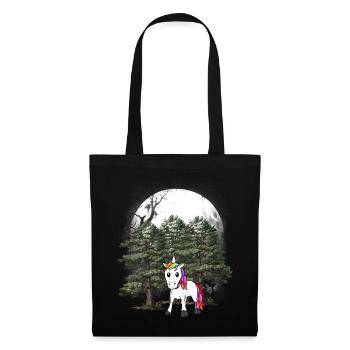 Einhorn Waldbewohner Fabel Fabeltiere Wald Natur - Stoffbeutel - Schwarz - Vorne