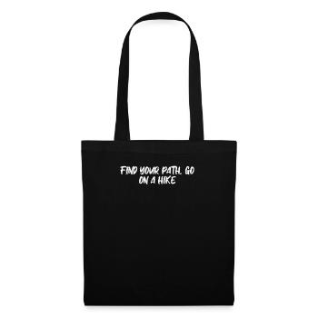 Randonnée - Trouvez votre chemin, partez en randonnée - Sac en tissu - noir - Devant