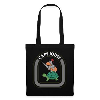 Capybara chemise, Capy joust Tee, cadeau pour la joute - Sac en tissu - noir - Devant