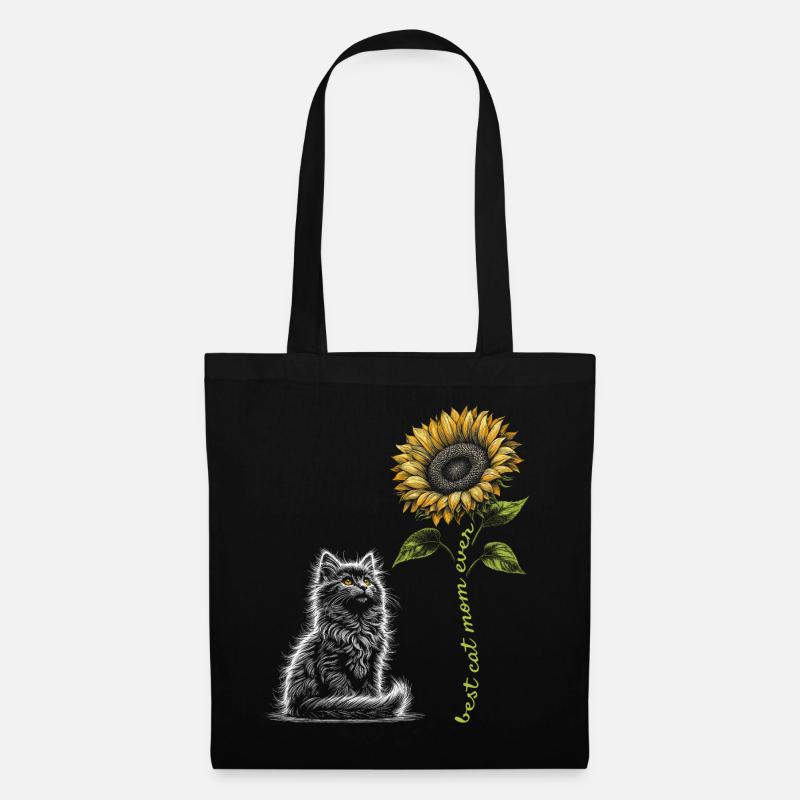 Best Cat Mom Ever - Stoffbeutel - Schwarz