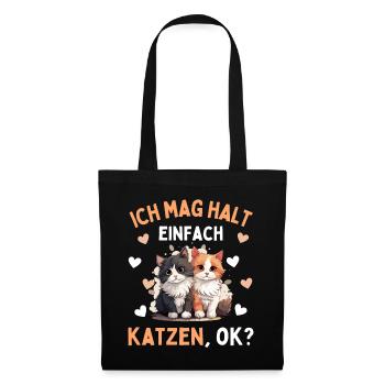 I JUST LIKE CATS! Funny Cat Cat - Tote Bag - black - Front