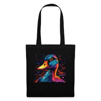 Watercolor Colorful Duck Colorful Animals - Tote Bag - black - Front