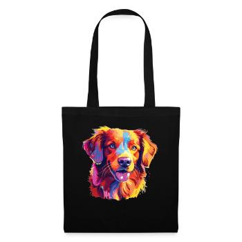 Watercolor Colorful Nova Scotia Duck Tolling - Tote Bag - black - Front