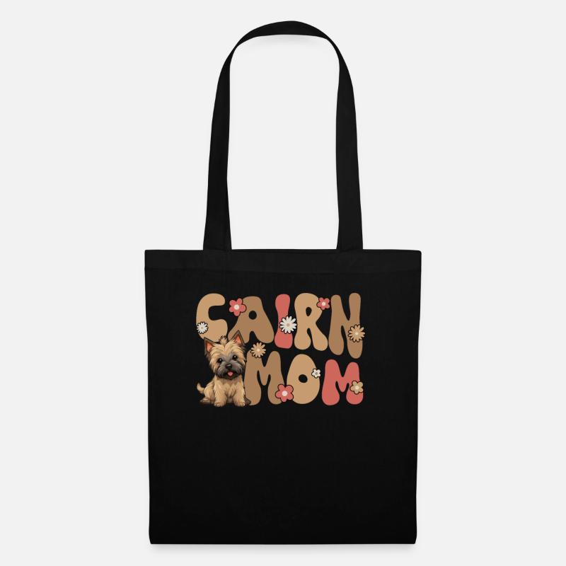 Cairn Terrier Groovy Cairn Mom - Stoffbeutel - Schwarz