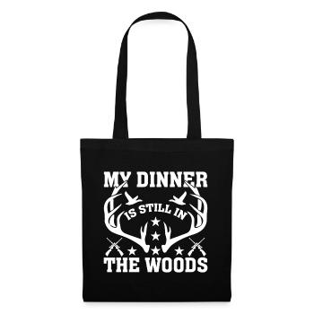 Mein Abendessen Ist Immer Noch Im Wald - Stoffbeutel - Schwarz - Vorne