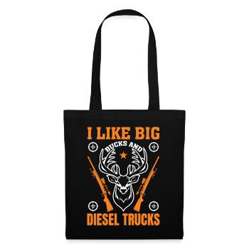 J’aime les gros sous et les camions diesel - Sac en tissu - noir - Devant