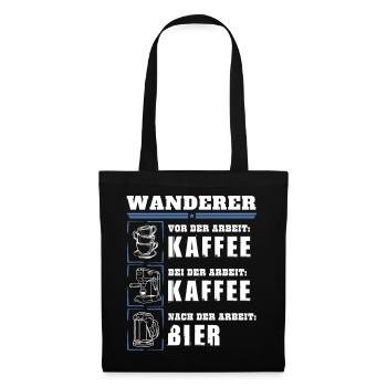 Mon quotidien de randonneur - Sac en tissu - noir - Devant
