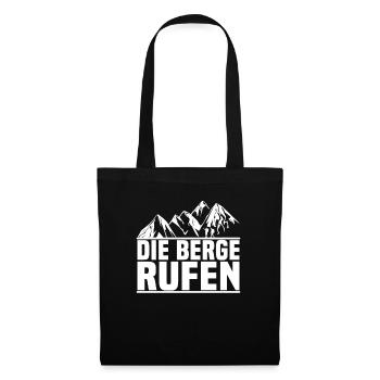 Die Berge rufen Bergsteiger - Stoffbeutel - Schwarz - Vorne