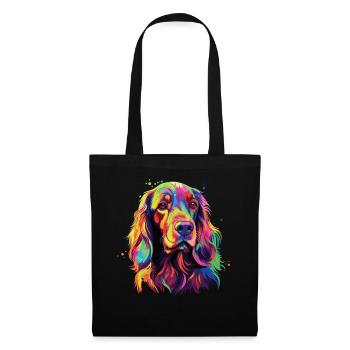 Aquarelle colorée irlandais Setter - Sac en tissu - noir - Devant
