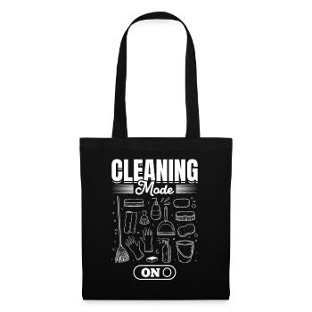 Femme de ménage Concierge - Mode de nettoyage activé - Sac en tissu - noir - Devant