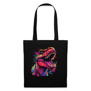 Watercolor Colorful T-rex Colorful Animals - Tote Bag - black - Front