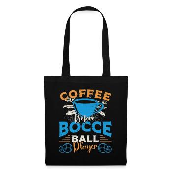 Joueur de pétanque Boule de café Sport Amateur de café - Sac en tissu - noir - Devant