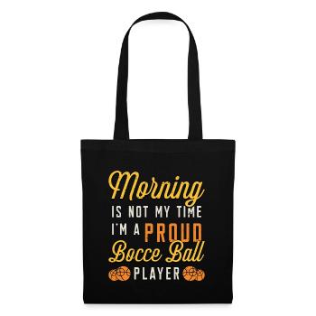 Joueur de pétanque Le matin n’est pas mon heure Pétanque - Sac en tissu - noir - Devant