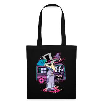 Sorcier Sorcellerie Sorcières Fantaisie Magie Corbeau Magique - Sac en tissu - noir - Devant