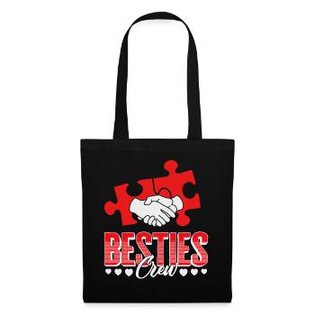 Chemise de jour de l’amitié, pièce de Puzzle Besties Crew - Sac en tissu - noir - Devant