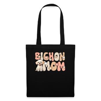 Bichon frisé Groovy Bichon Maman - Sac en tissu - noir - Devant
