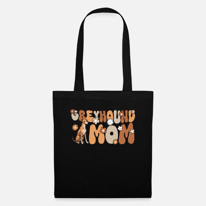 Greyhound Groovy Greyhound mom - Tote Bag - black