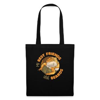 My Best Friends Have Beards Pogona Pet Lizard - Tote Bag - black - Front
