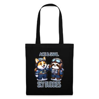 Ace and Snail High Flying Friends - Tote Bag - black - Front