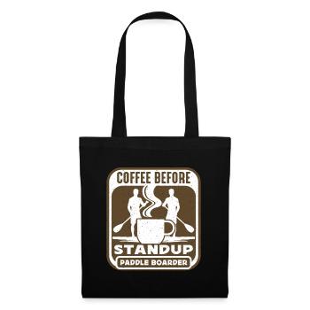 StandUp Paddle Boarder Coffee Water Sports Coffee - Stoffbeutel - Schwarz - Vorne