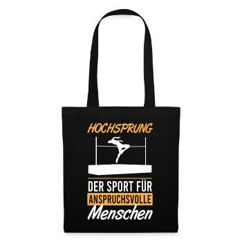 Hochsprung Elite Sport Geschenk - Stoffbeutel - Schwarz - Vorne