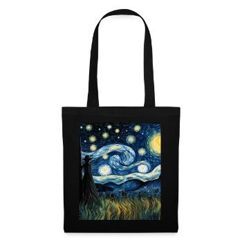 Gärtner-Sternenhemd Van Gogh inspiriert - Stoffbeutel - Schwarz - Vorne