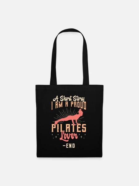 Amateur de Pilates Une petite histoire Je suis un coach de Pilates - Sac en tissu - noir