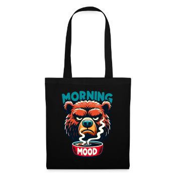 Grumpy Bear With Coffee Morning Mood - Tote Bag - black - Front