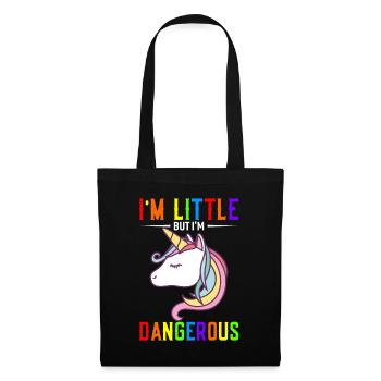 Je suis petit mais je suis danger - Sac en tissu - noir - Devant