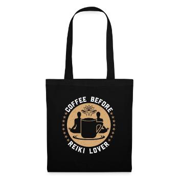 Reiki Lover Coffee Energy Healing Coffee Lover - Stoffbeutel - Schwarz - Vorne