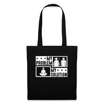 Amoureux du Reiki Mon Problème Ma Solution Pictogramme Papa - Sac en tissu - noir - Devant