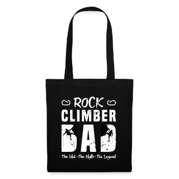 Rock Climber Dad The Idol The Myth Mountain Sports - Stoffbeutel - Schwarz - Vorne