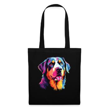 Aquarelle Colorée Grand Suisse - Sac en tissu - noir - Devant